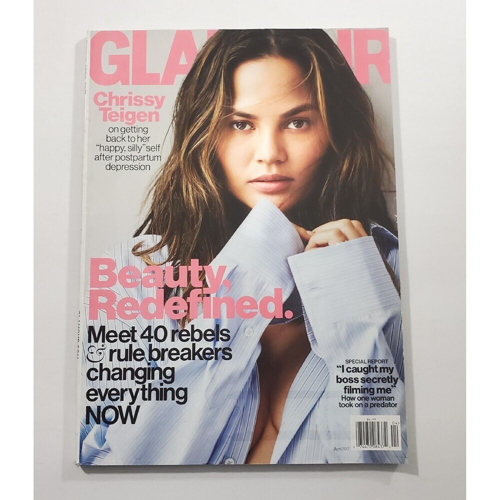 Chrissy Teigen Glamour Magazine Apr 2017 Nura Afia Awkwafina Kate Mara Khoudia